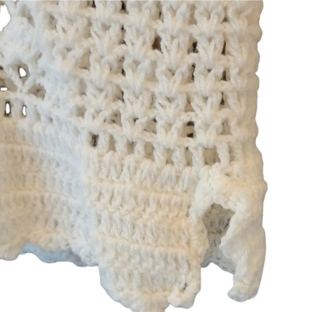 Vintage Handmade Knitted/Crochet Cardigan/Vest